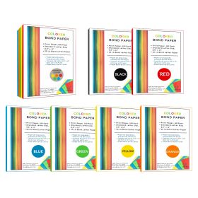 Colored Bond Paper 8.5" x 11", 100 Pages UOFFICE
