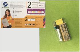 Medium DualBoard Lemon Green Magnetic Dry Erase and Bulletin Board; 1 Eraser, 1 Black Marker, 1 Self Adhesive note block, 3 Magnets, 10 Push Pins, Mini Installation kit