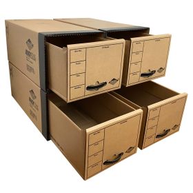 4 pack cabinet style file boxes for storage