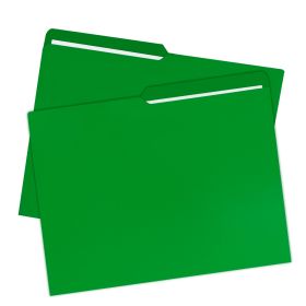 File Folder, Letter Size, 1/2 Cut Tab, 100 Pack, Deep Green