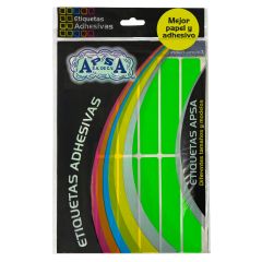 Rectangular Adhesive Labels, 20mm x 100mm, Green
