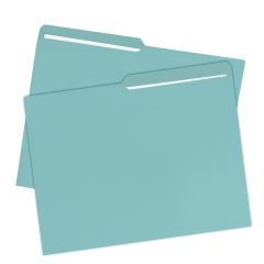 File Folder, Letter Size, 1/2 Cut Tab, 100 Pack, Blue