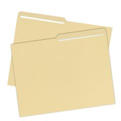 File Folder, Letter Size, 1/2 Cut Tab, 100 Pack, Manila
