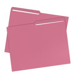 UOFFICE File Folder, Letter Size, 1/2 Cut Tab, 25 Pack, Pink
