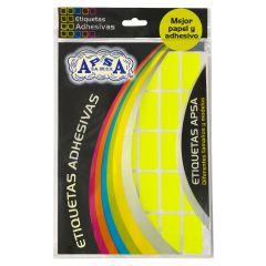 Rectangular Adhesive Labels, 19mm x 40mm, Yellow
