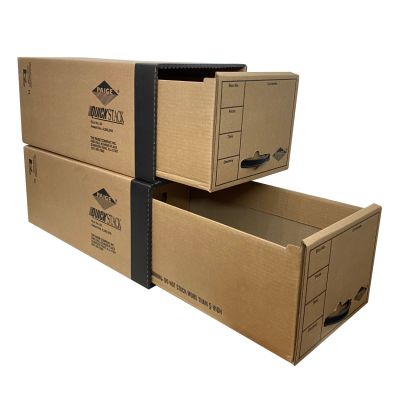 Quick Stack File Boxes, 2 Pack